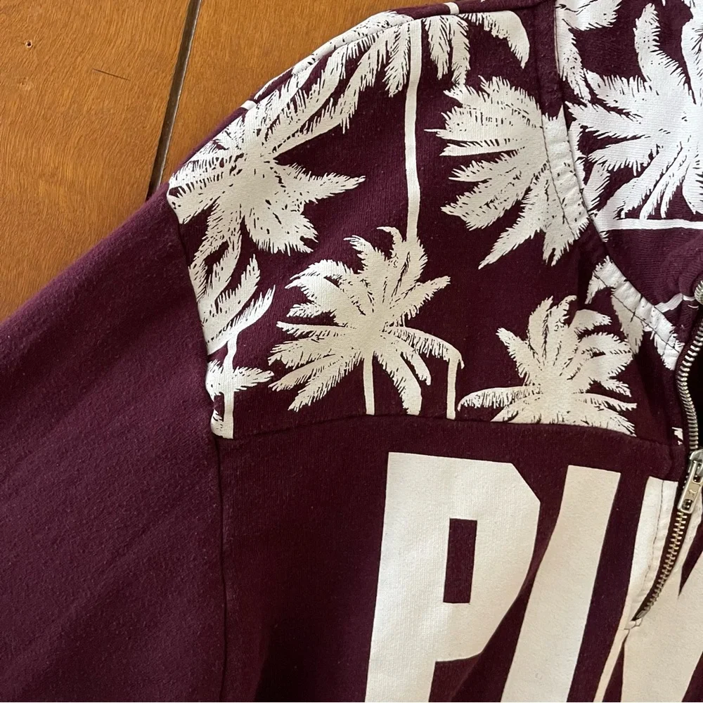 Rare PINK Victoria's Secret VS Palm LOGO Pullover Sweatshirt Top Large - Picture 4 of 8